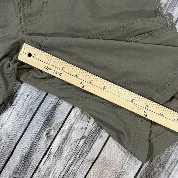 Prana Stretch Zion Short II 28x10 Mens Olive Green Belted Outdoor Hiking Trail - Picture 8 of 9